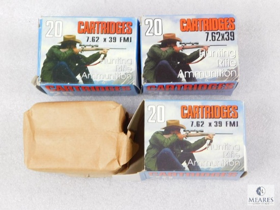 60 Rounds Barnaul 7.62x39 FMJ Ammo
