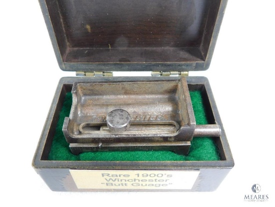 Antique Winchester "Butt Gauge" in Display Case Early 1900's