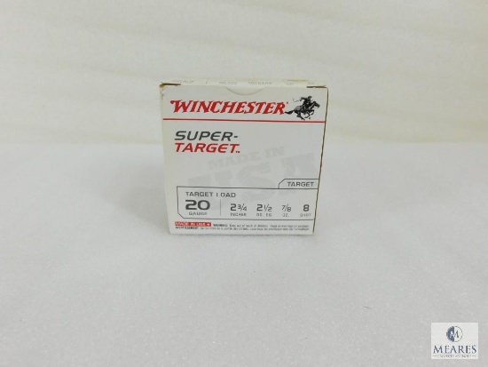25 Rounds Winchester 20 Gauge Target Load 2-3/4" 8 Shot 7/8 oz Shells