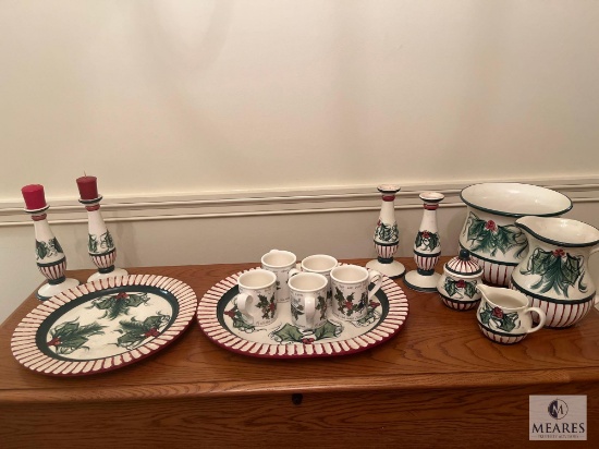 Lot of Decorative Dishes and Candle Holders