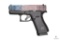 Glock 43X 9mm Semi-Auto Pistol Distress Cerakote Red, White and Blue Flag Slide (2689)