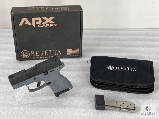 NEW Beretta APX Carry 9mm Semi-Auto Sub-Compact Pistol Duo-Tone Black Gray (4034)