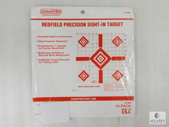 10 Pack Champion Redfield Sight In Precision Rifle Targets