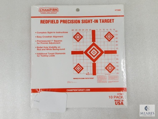 10 Pack Champion Redfield Sight In Precision Rifle Targets