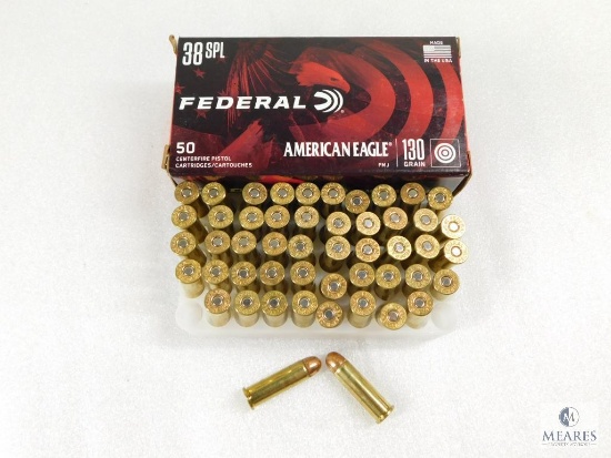 50 Rounds Federal American Eagle .38 Special Ammo. 130 Grain FMJ