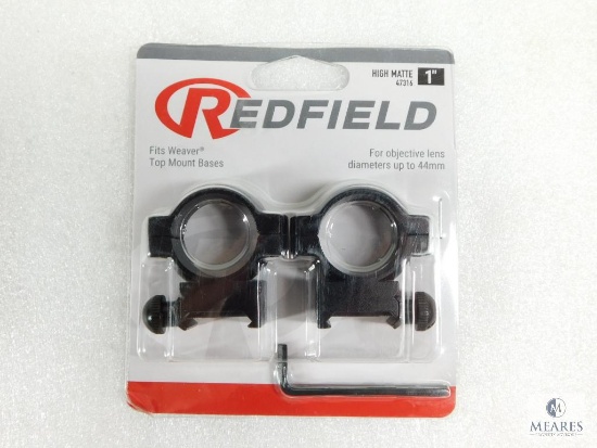 New Redfield 1" High Matte Finish Rifle Scope Rings