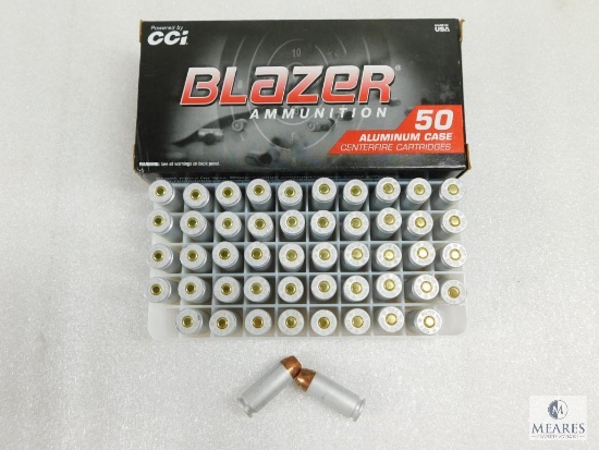 50 Rounds CCI Blazer 10mm Ammo. 200 Grain FMJ