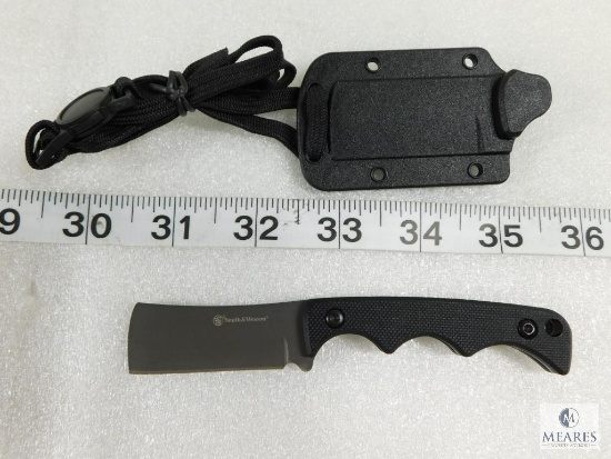 New Smith and Wesson Tactical Knife with Cleaver Blade and Carry Sheath