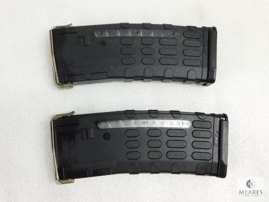 Two New 30 Round AR15 5.56, .223 Rifle Magazines with Clear Window for Round Count