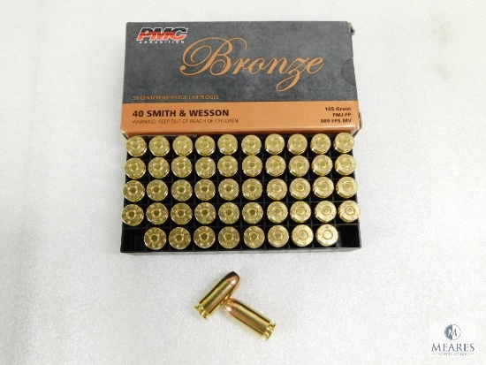 50 Rounds PMC .40 S&W Ammo. 165 Grain FMJ
