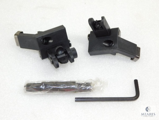 New 45 Degree Offset AR15 Rifle Sights. Fully Adjustable