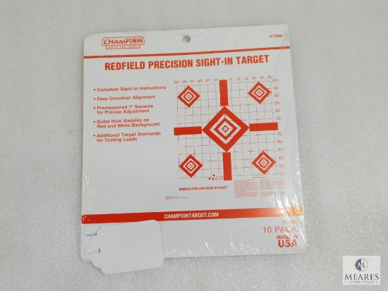 10 Pack Champion Redfield Sight In Precision Rifle Targets