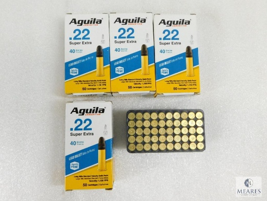 200 Rounds Aguila .22 Long Rifle Ammo. Super Extra 40 Grain Solid Point