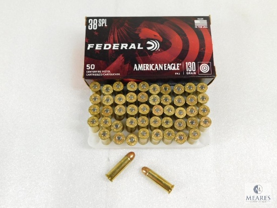 50 Rounds Federal American Eagle .38 Special Ammo. 130 Grain FMJ