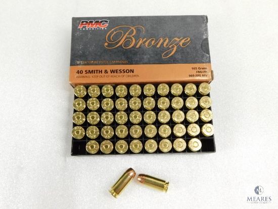 50 Rounds PMC .40 S&W Ammo. 165 Grain FMJ