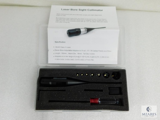New Laser Rifle Boresighter For Mounting and Sighting In Rifle Scopes. Fits .17-.50 Caliber