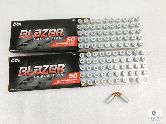 100 Rounds CCI Blazer 9mm Ammo. 115 Grain FMJ