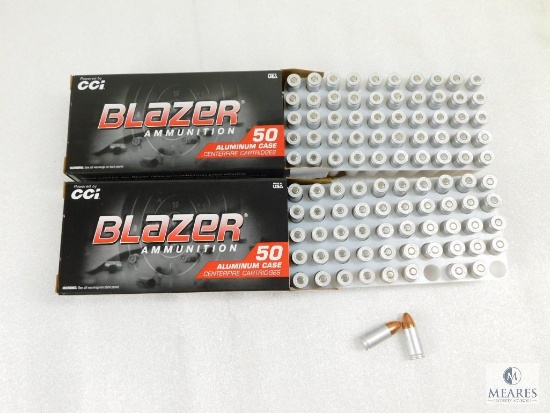100 Rounds CCI Blazer 9mm Ammo. 115 Grain FMJ