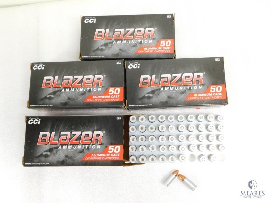 200 Rounds CCI Blazer 9mm Ammo. 115 Grain FMJ