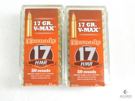 100 Rounds Hornady Varmint Express 17HMR Ammo. 17 Grain V-Max