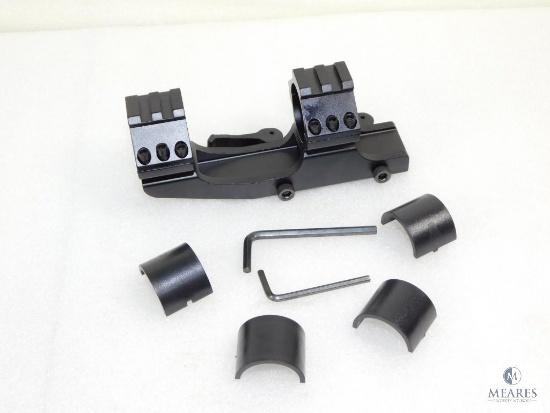 New Quick Detach AR15 Rifle Scope Mount and Rings. Matte Finish. 1" or 30mm Tube