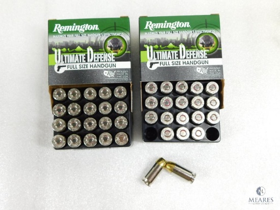 40 Rounds Remington Ultimate Defense .45 ACP Ammo. 185 Grain Hollow Point