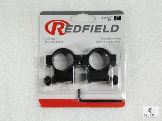 New Redfield 1" High Matte Finish Rifle Scope Rings