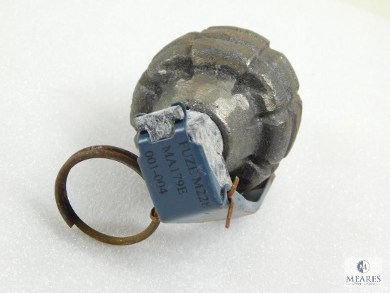 Inert De-Milled Pineapple Type Hand Grenade