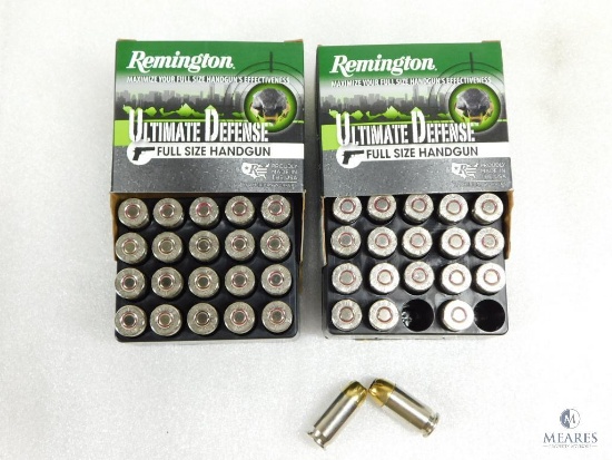 40 Rounds Remington Ultimate Defense .45 ACP Ammo. 185 Grain Hollow Point