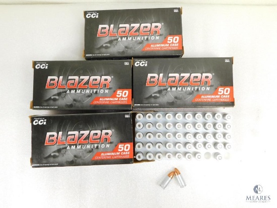 200 Rounds CCI Blazer 9mm Ammo. 115 Grain FMJ