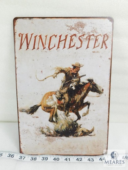 Winchester Firearms Tin Advertising Sign