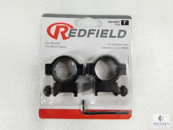 New Redfield 1" High Matte Finish Rifle Scope Rings