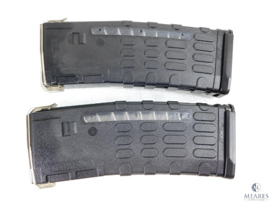 Two New 30 Round AR15 5.56, .223 Rifle Magazines with Clear Window for Round Count