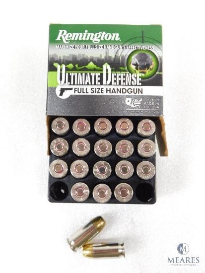 20 Rounds Remington Ultimate Defense .45 ACP Ammo. 185 Grain Hollow Point