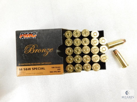 25 Rounds PMC .44 Special Ammo. 180 Grain Hollow Point