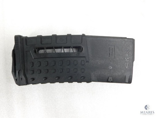 New 25 Round AR10 .308, 7.62 Nato Rifle Magazine with Clear Window for Round Count