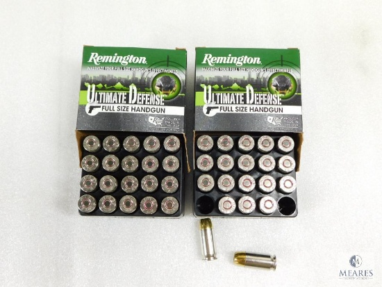40 Rounds Remington Ultimate Defense .45 ACP Ammo. 185 Grain Hollow Point