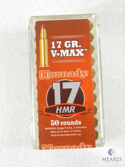 50 Rounds Hornady Varmint Express 17HMR Ammo. 17 Grain V-Max