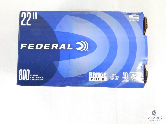 800 Rounds Federal .22 Long Rifle Ammo. 40 Grain LRN 1200FPS