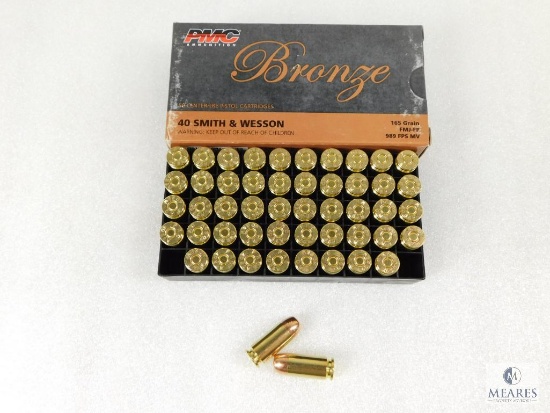 50 Rounds PMC .40 S&W Ammo. 165 Grain FMJ