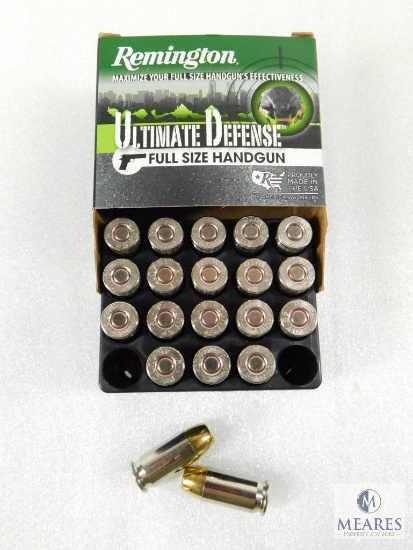 20 Rounds Remington Ultimate Defense .45 ACP Ammo. 185 Grain Hollow Point