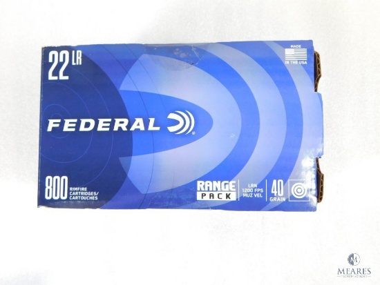800 Rounds Federal .22 Long Rifle Ammo. 40 Grain LRN 1200FPS