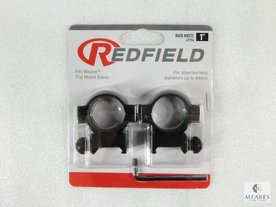 New Redfield 1" High Matte Finish Rifle Scope Rings