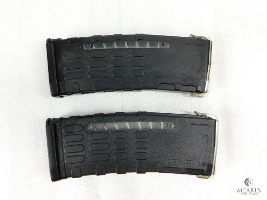 Two New 30 Round AR15 5.56, .223 Rifle Magazines with Clear Window for Round Count