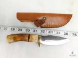 New Fixed Blade Hunter with Leather Carry Sheath