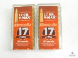 100 Rounds Hornady Varmint Express 17HMR Ammo. 17 Grain V-Max