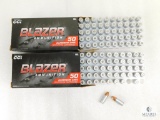 100 Rounds CCI Blazer 9mm Ammo. 115 Grain FMJ