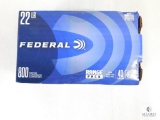 800 Rounds Federal .22 Long Rifle Ammo. 40 Grain LRN 1200FPS