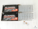 100 Rounds CCI Blazer 9mm Ammo. 115 Grain FMJ