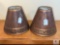 Pair Alexander John Faux Leather Bell Shape Lamp Shades 3